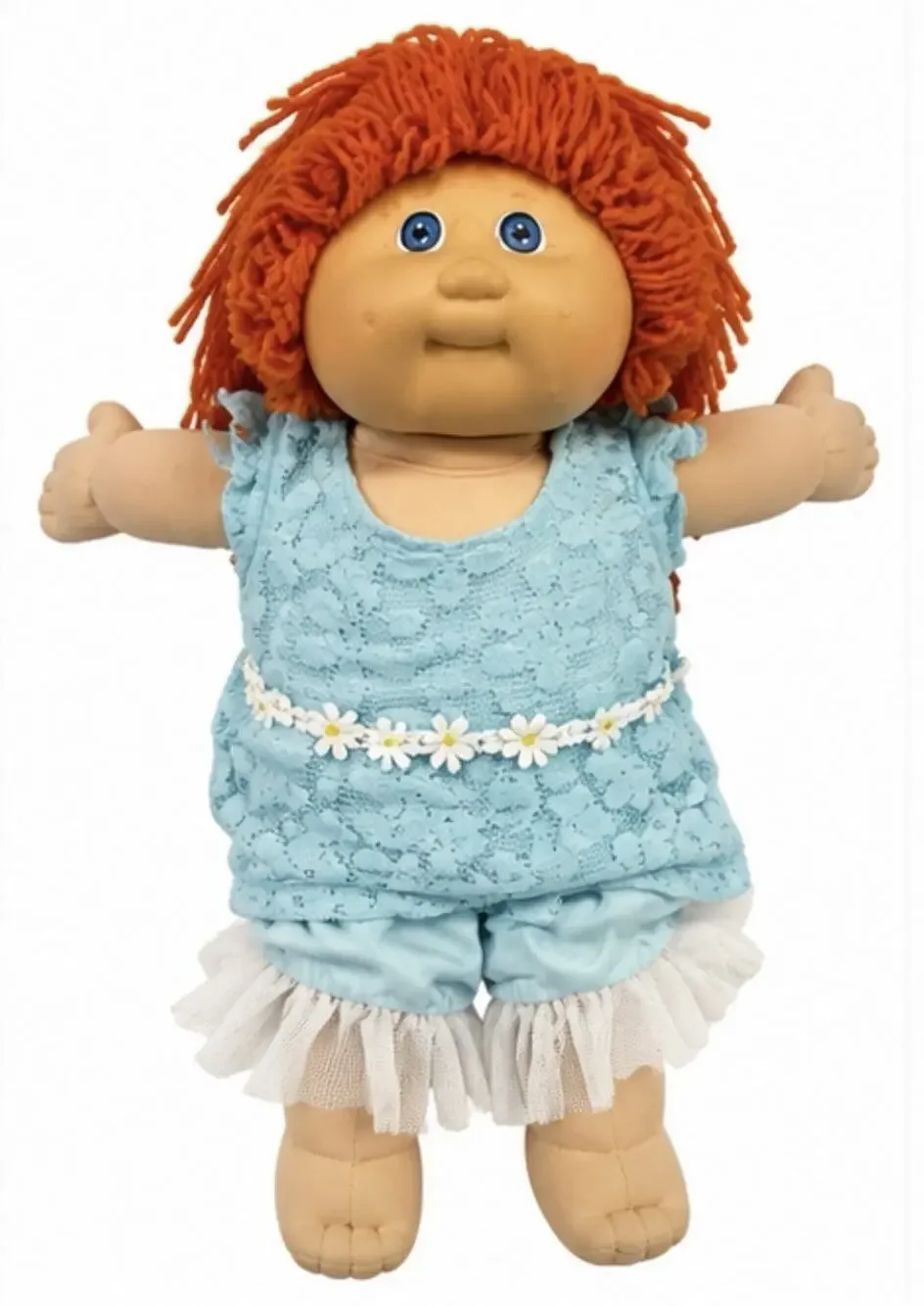 Vintage 1982 Coleco Cabbage Patch Kids Doll Red Yarn Hair Blue Eyes Rare